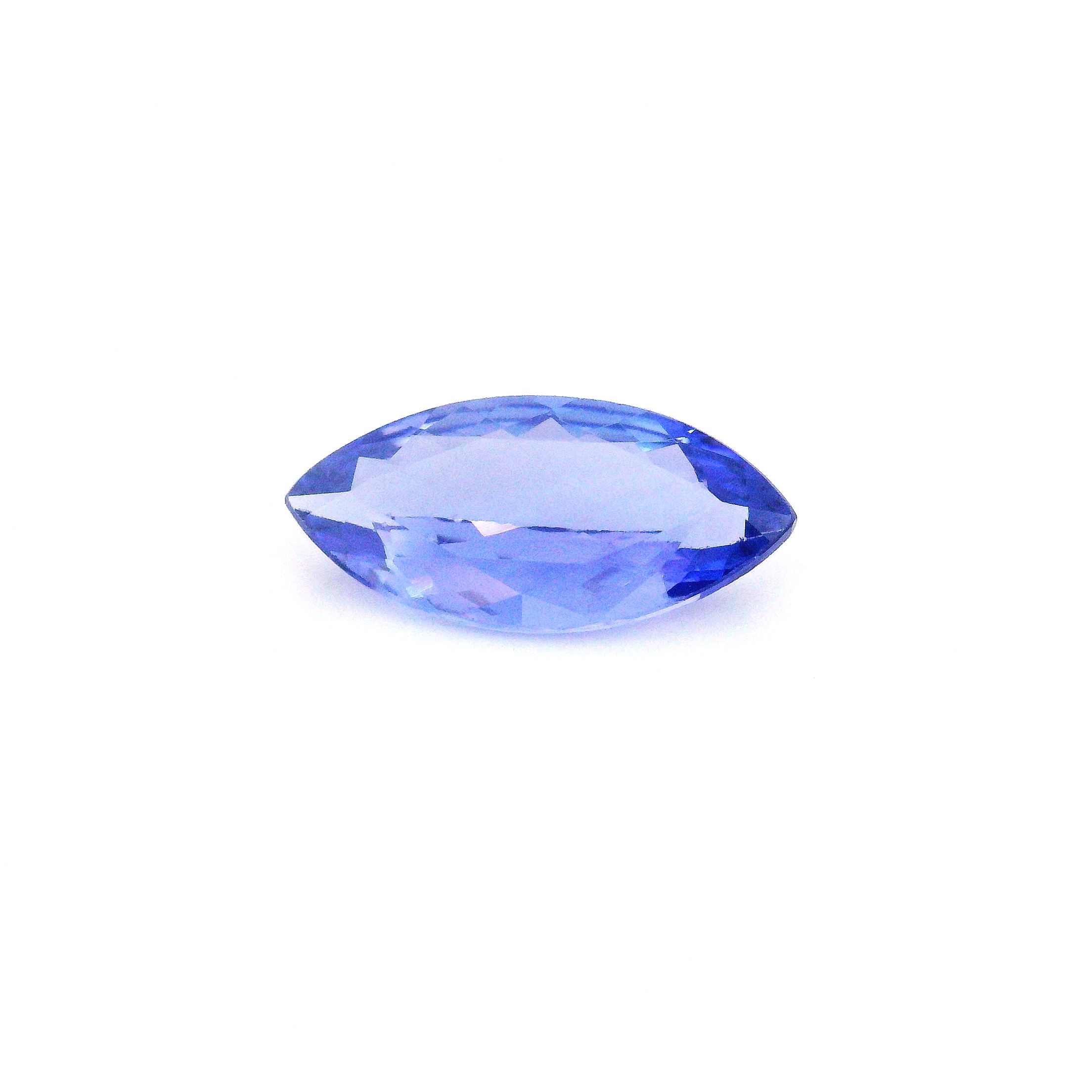 Tanzanit 1,48 ct, niebieski, szlif markiza