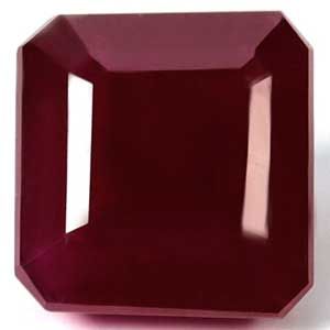 Rubin 1,66 ct, czerwony, szlif szmaragdowy