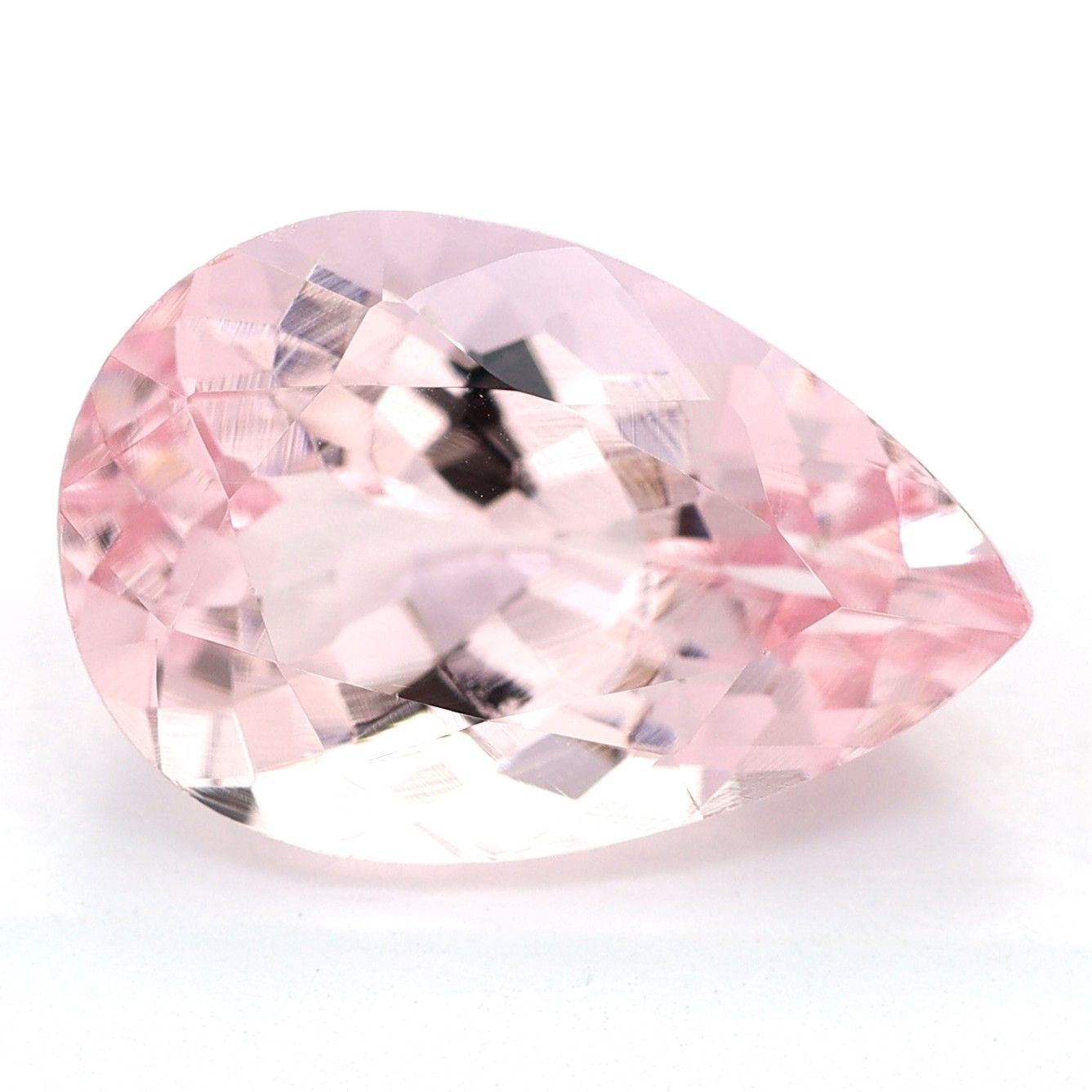 Morganit 2,74 ct, różowy, szlif gruszka
