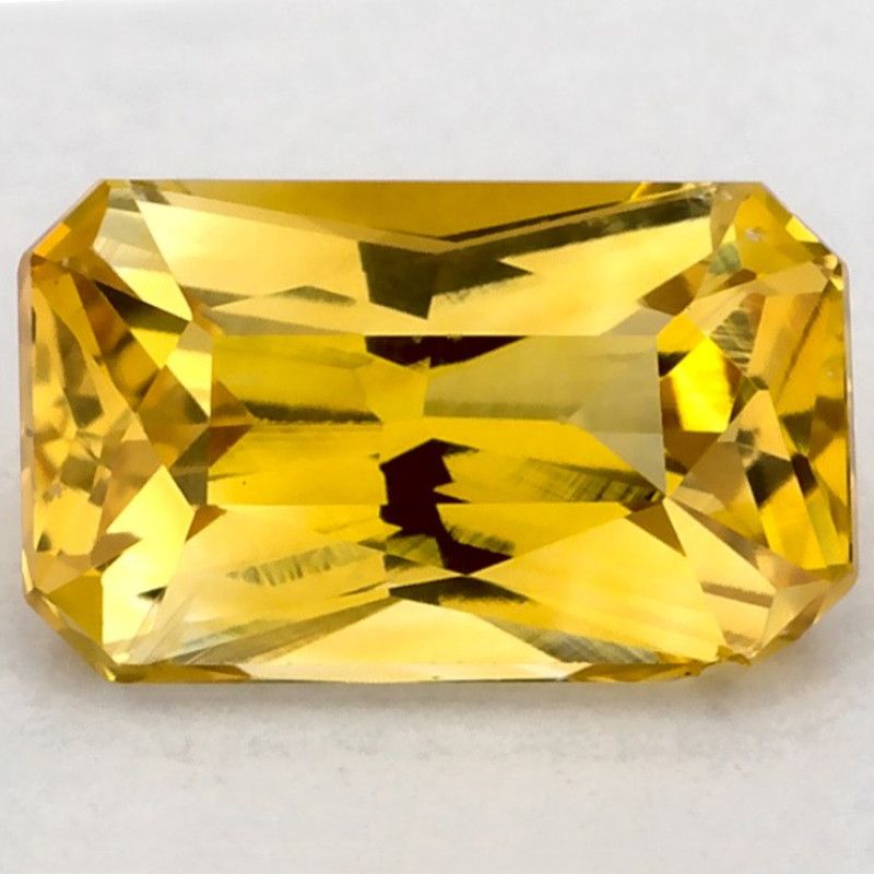 Szafir 1,02 ct, żółty, szlif ośmiokątny