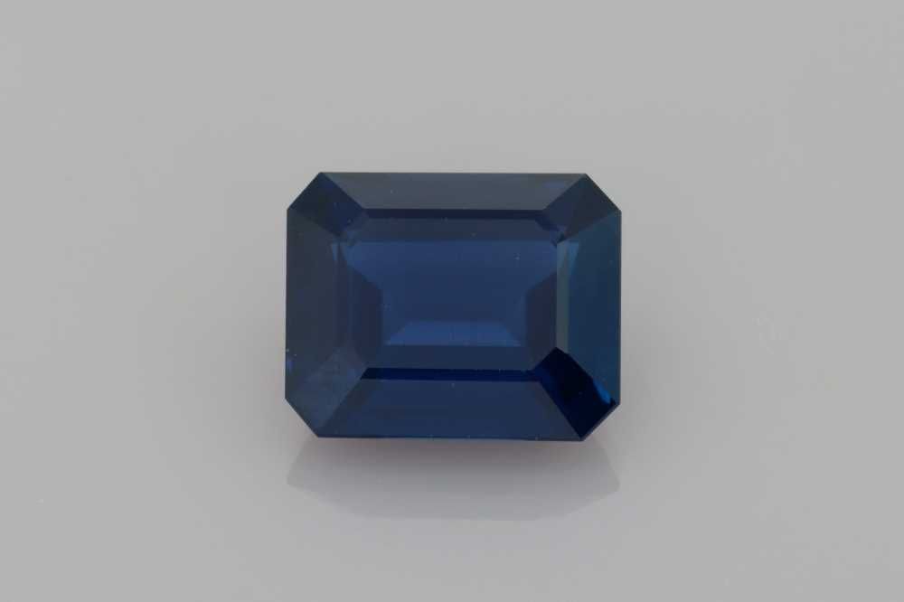 Szafir 5,10 ct, niebieski, szlif szmaragdowy
