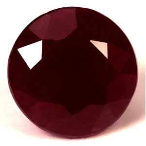Rubin 2,55 ct, czerwony, szlif okrągły