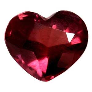 Rubin 1,34 ct, czerwony, szlif serce