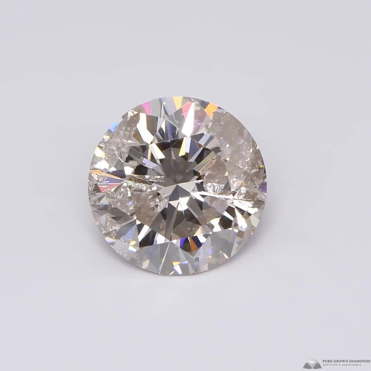 round 1.72 Carat K FAINT BROWN