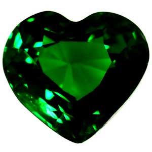 Granat 1,01 ct, zielony, szlif serce