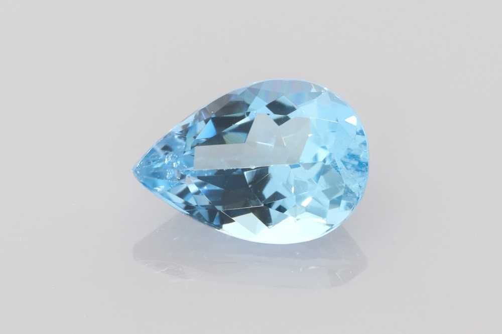 AQUAMARINE FACETED 1.76ct BLUE Vivid BLUE SI MOZAMBIQUE NONE