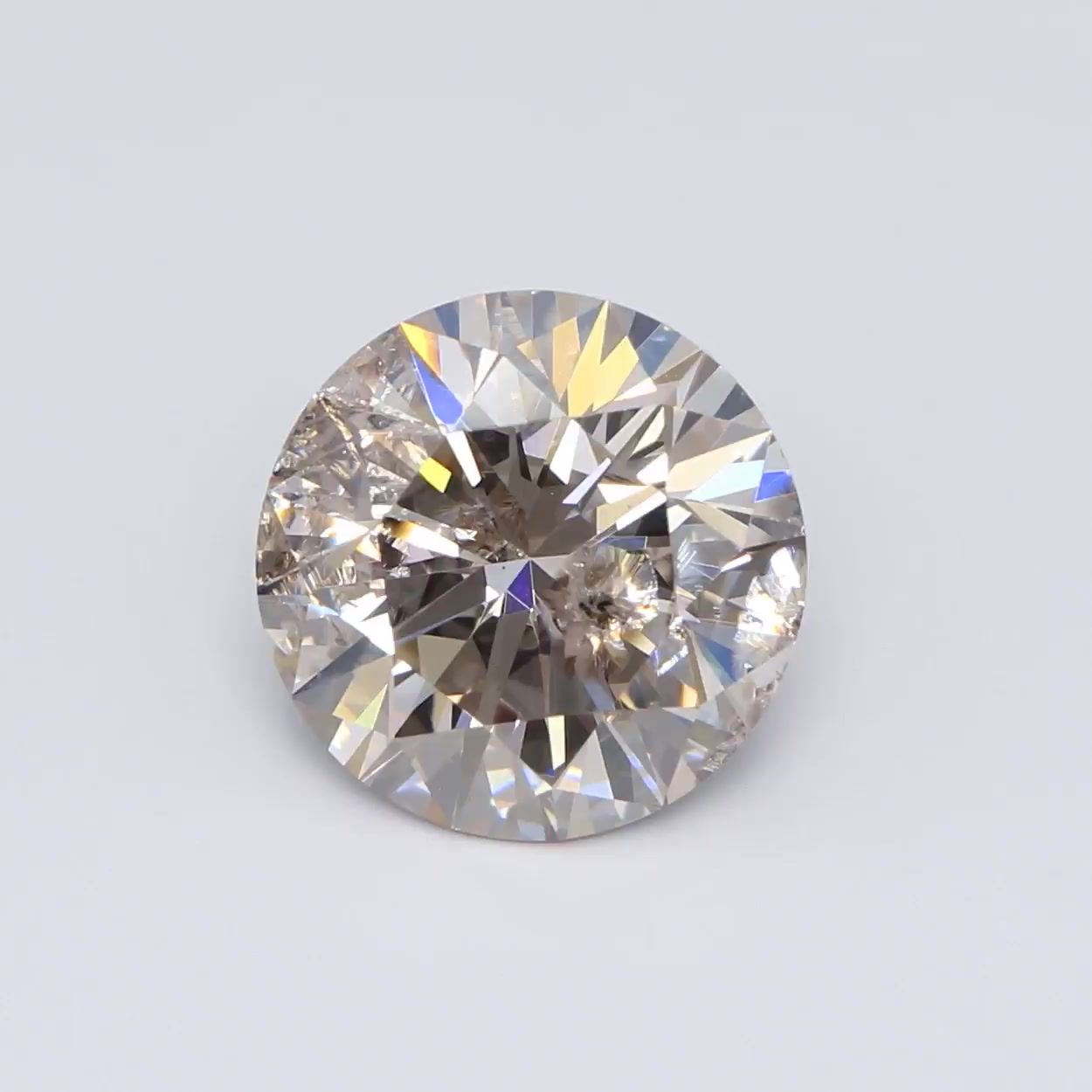 round 1.8 Carat K FAINT BROWN