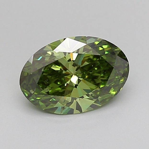 1.03 CT Fancy Vivid Green OVAL