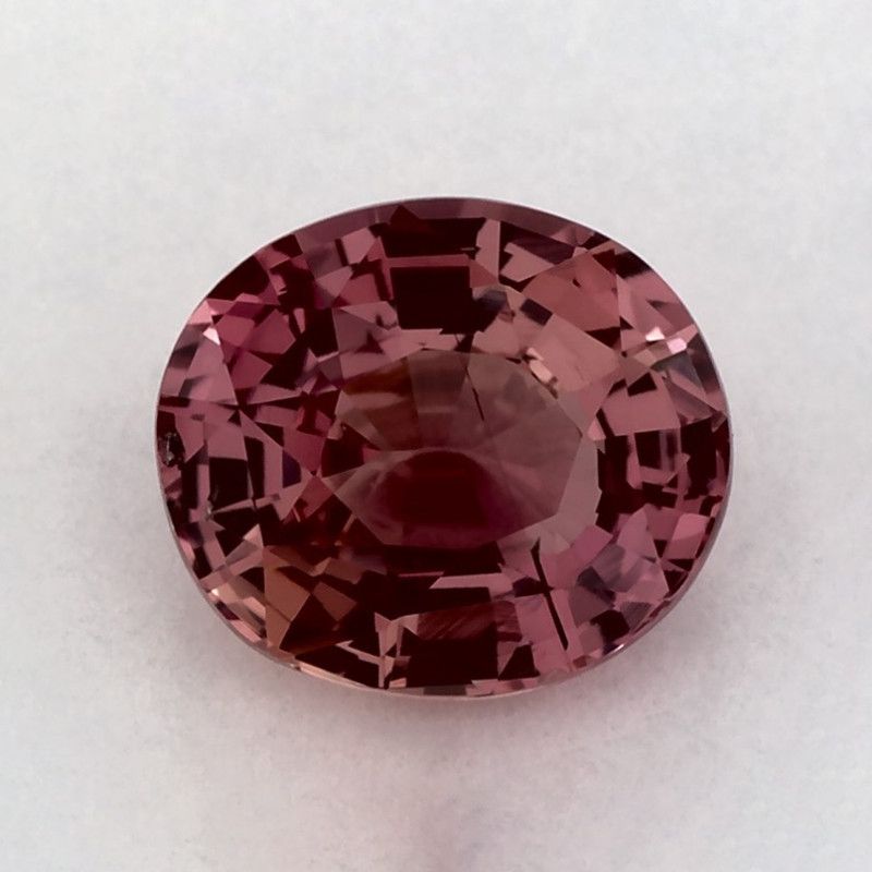 Szafir 1,29 ct, różowy, szlif owalny