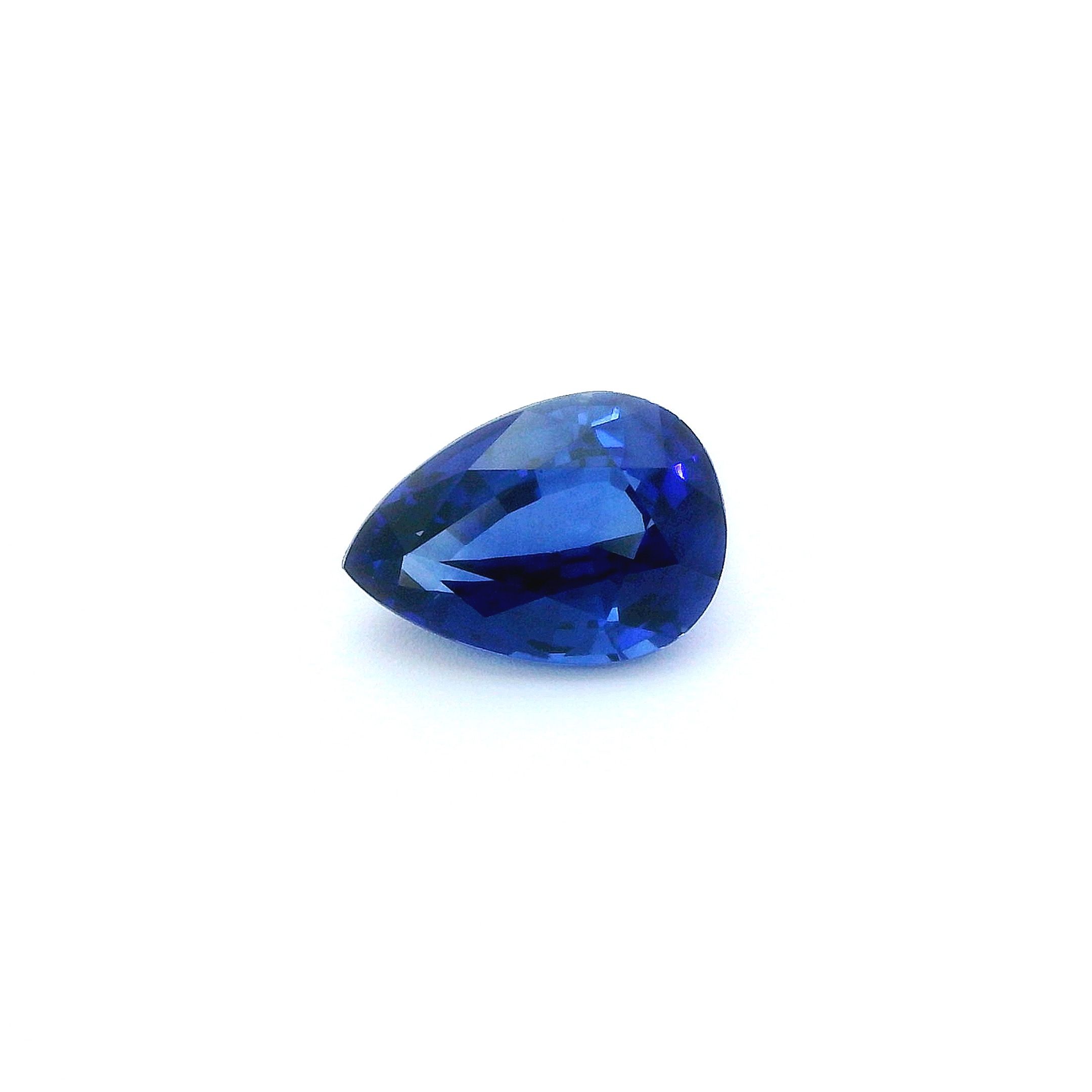 Szafir 1,65 ct, niebieski, szlif gruszka