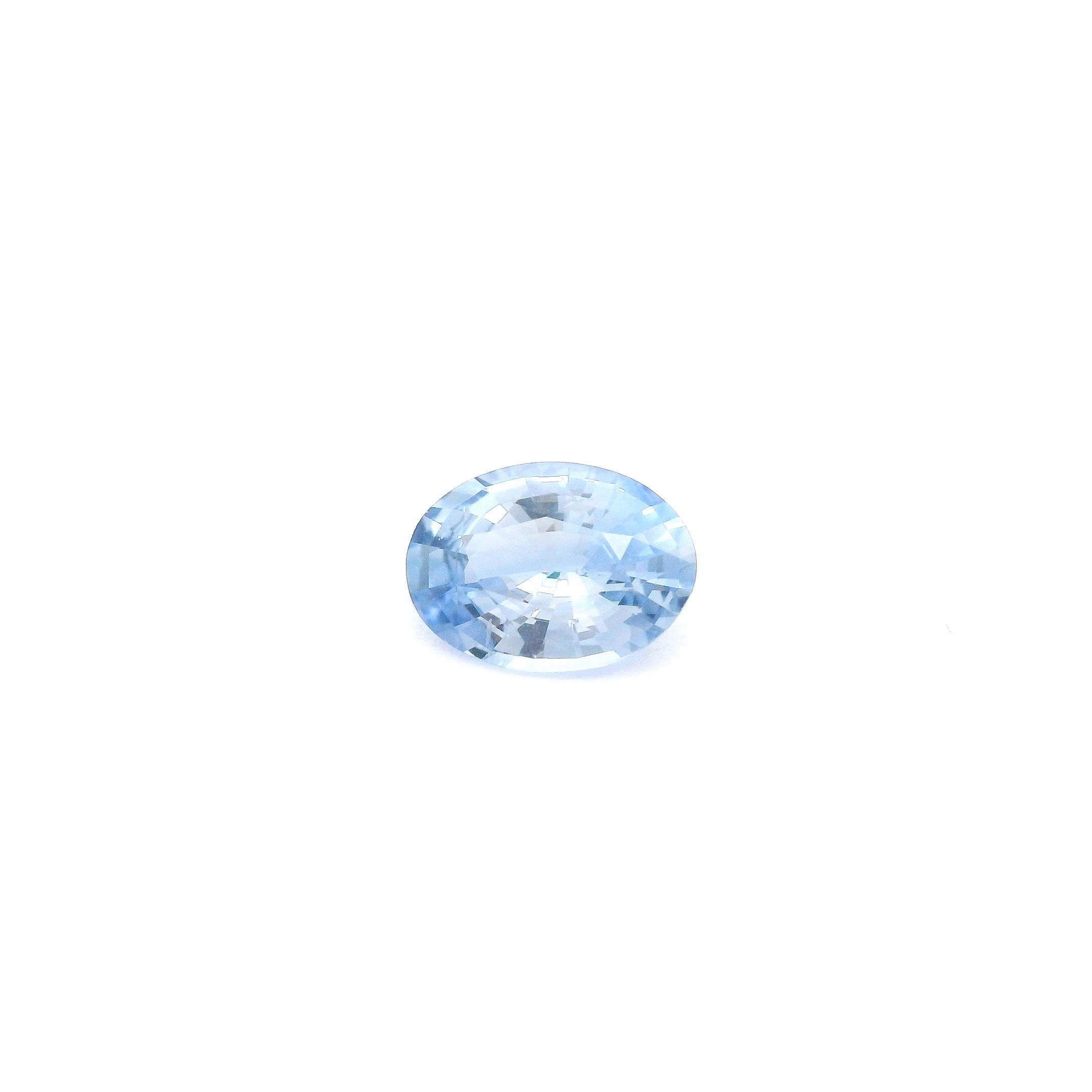 SAPPHIRE FACETED 0.78ct BLUE Light SI SRILANKA HEATED