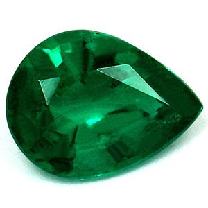 Szmaragd 1,37 ct, zielony, szlif gruszka