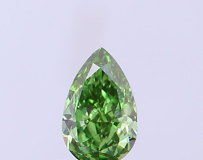 0.32 CT Fancy Vivid Green PEAR