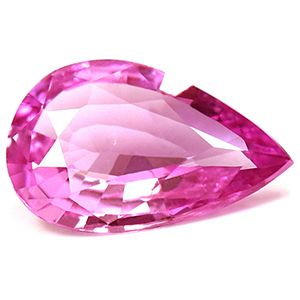 Szafir 1,53 ct, różowy, szlif gruszka