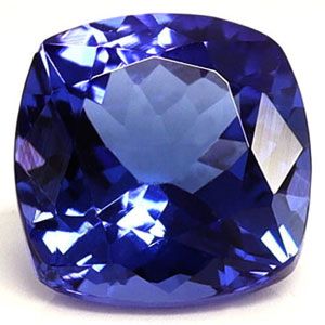 Tanzanit 2,30 ct, niebieski, szlif cushion