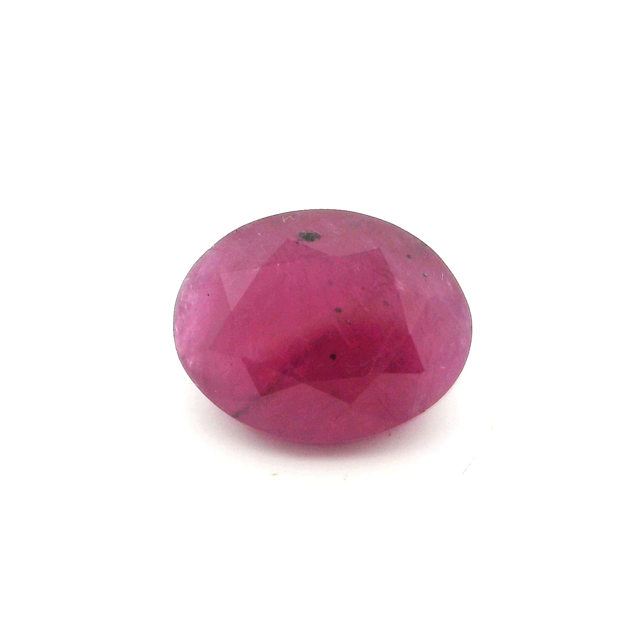 Rubin 3,27 ct, czerwony, szlif owalny