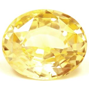 Szafir 1,30 ct, żółty, szlif owalny