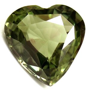 Szafir 1,12 ct, zielony, szlif serce
