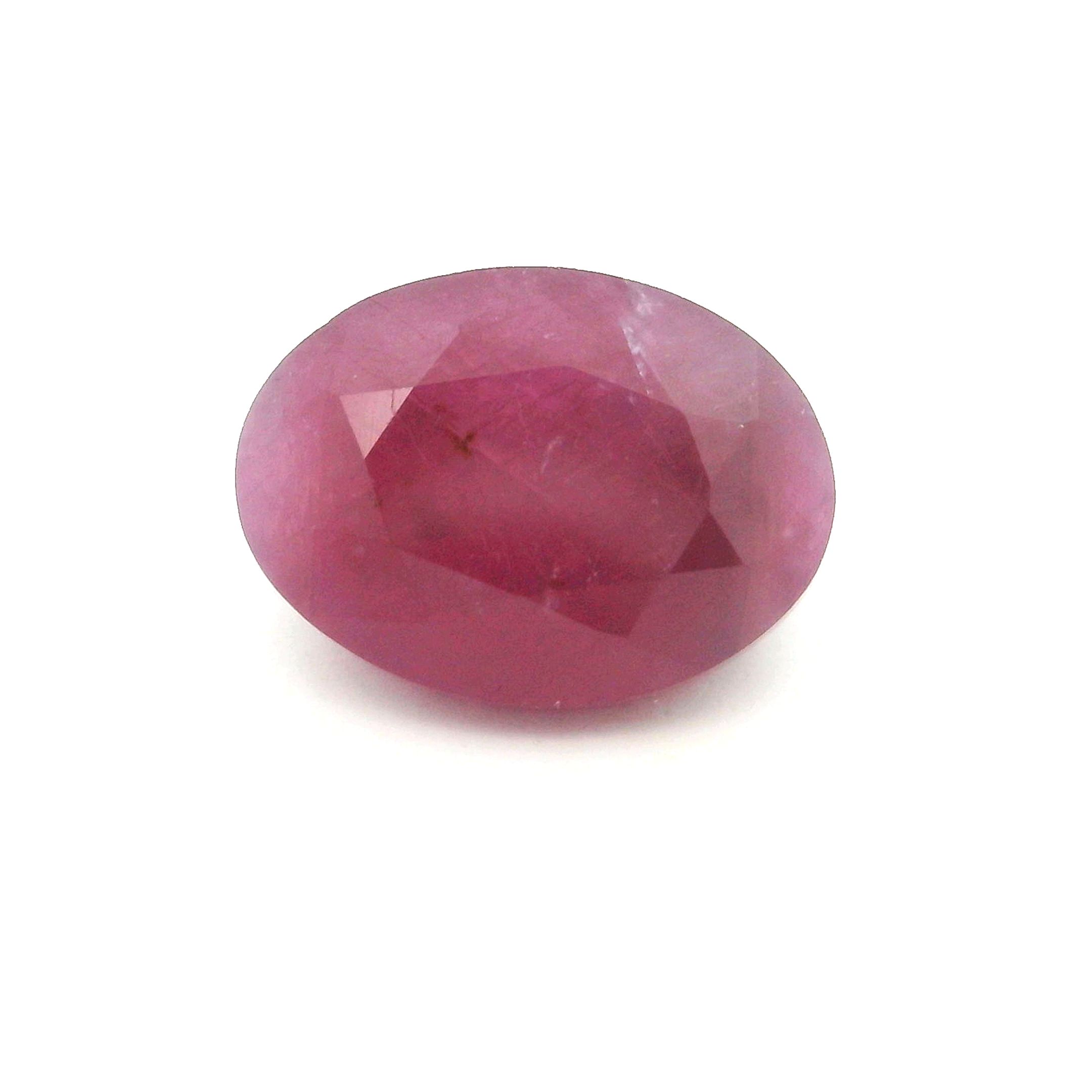 Rubin 4,13 ct, czerwony, szlif owalny