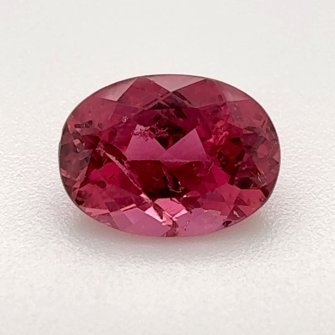 TOURMALINE FACETED 1.26ct PINK Deep Orangy Pink MI BRAZIL NONE
