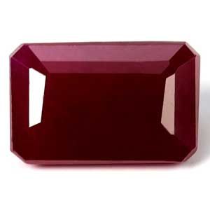 Rubin 1,39 ct, czerwony, szlif szmaragdowy