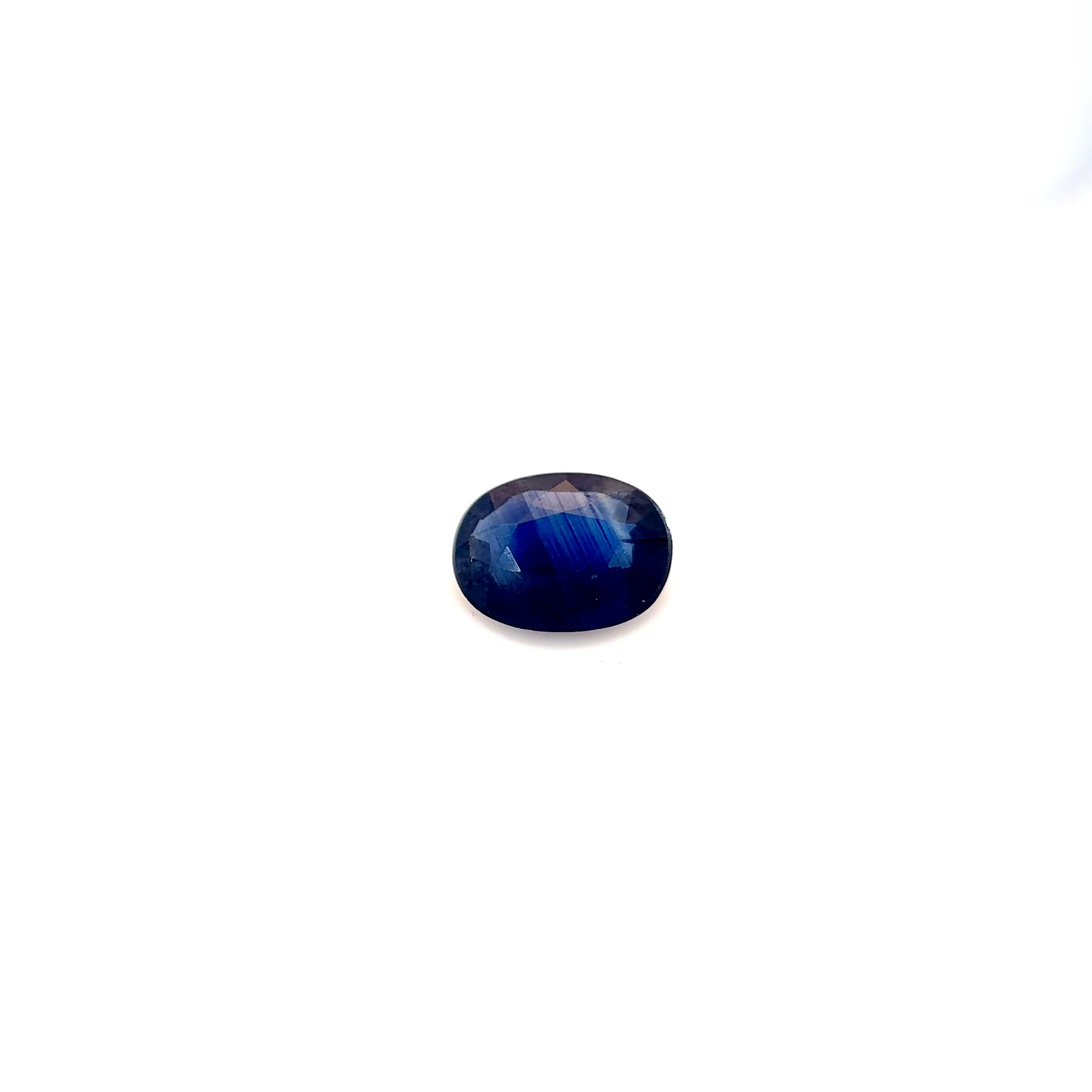 Szafir 1,18 ct, niebieski, szlif owalny