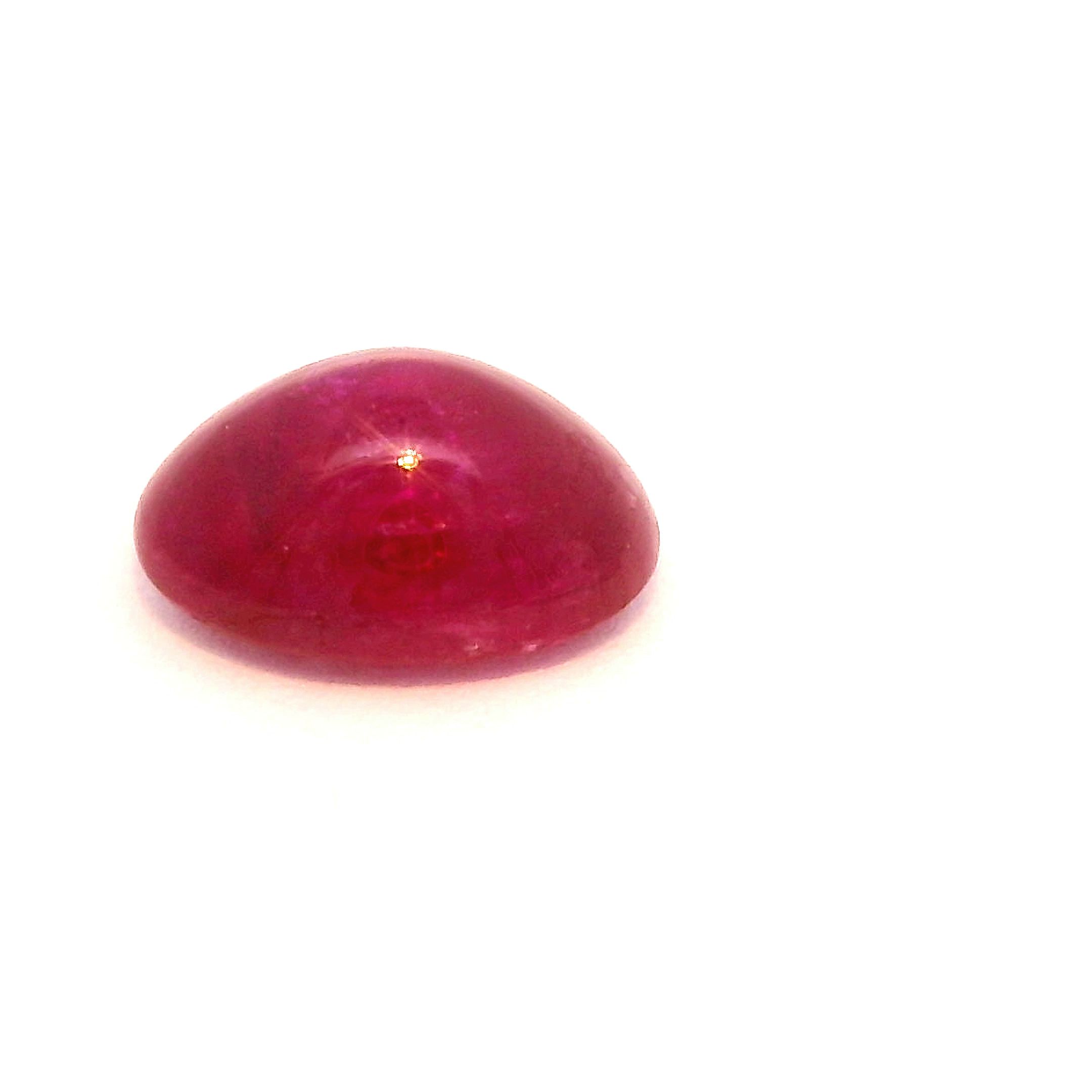 Rubin 1,17 ct, czerwony, kaboszon