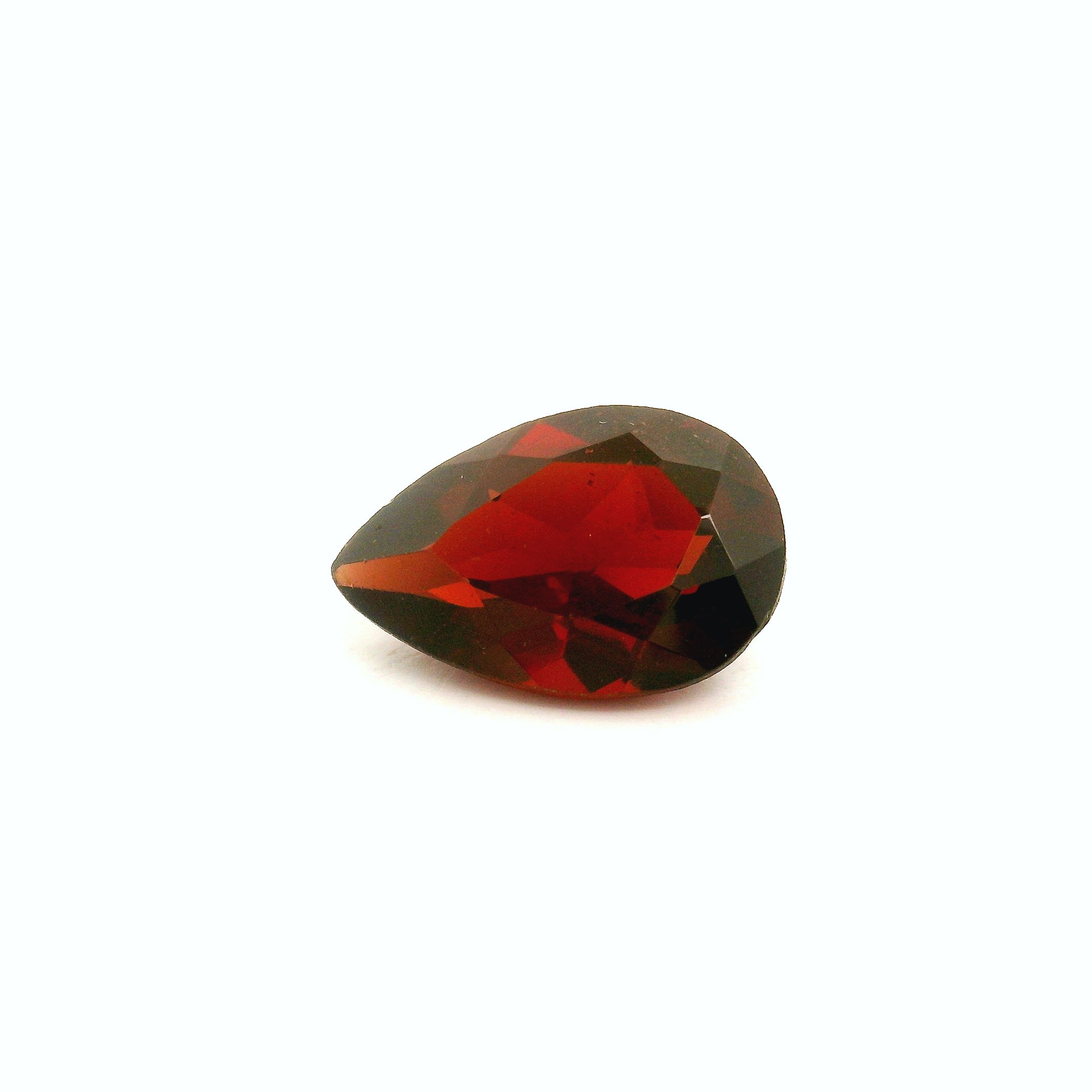 Granat 1,59 ct, czerwony, szlif gruszka