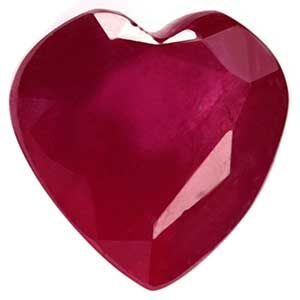 Rubin 1,90 ct, czerwony, szlif serce
