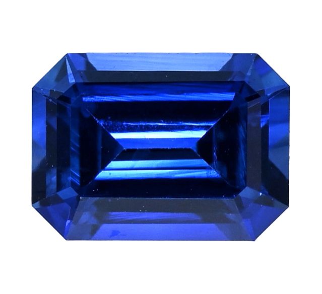 Szafir 1,10 ct, niebieski, szlif szmaragdowy