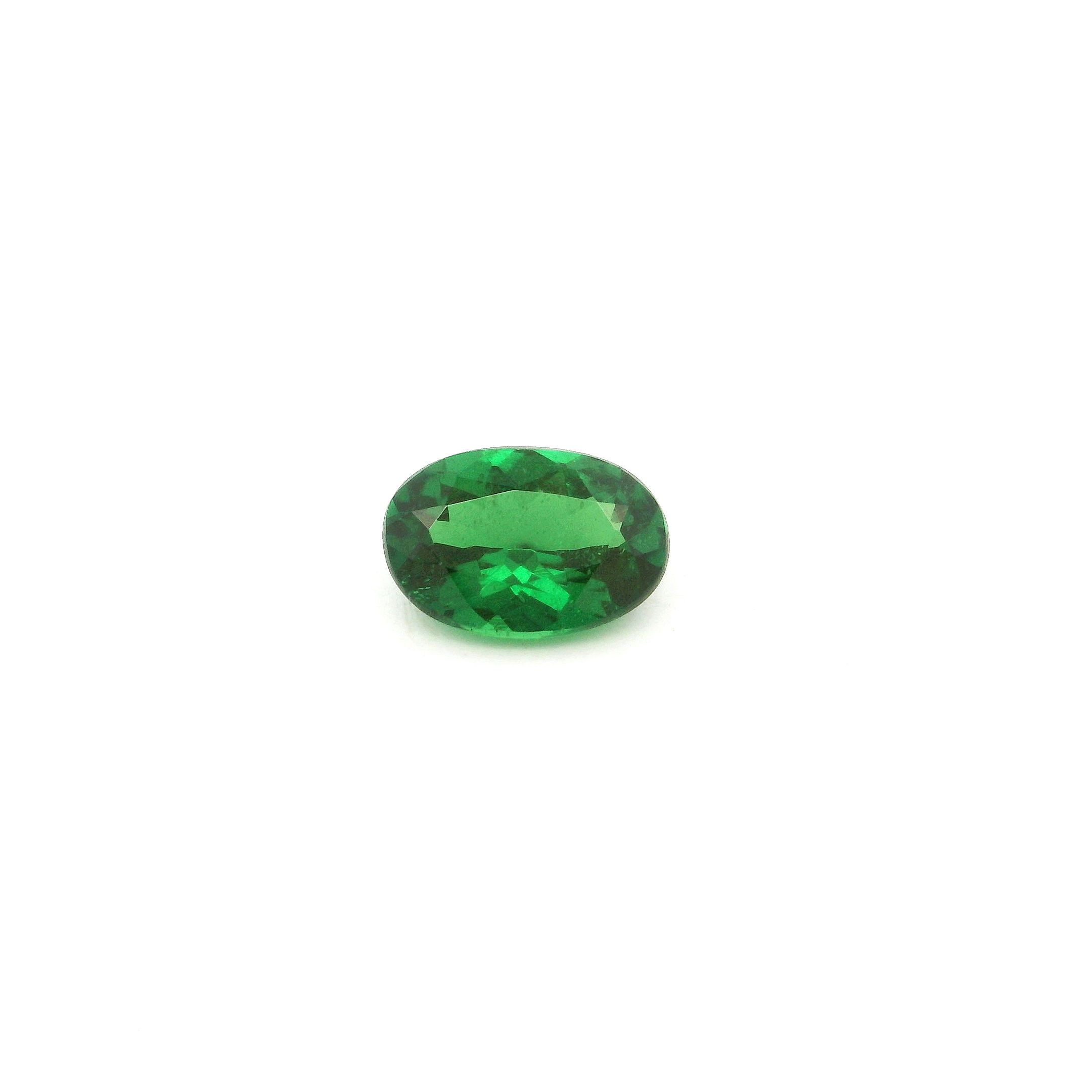 Granat 1,02 ct, zielony, szlif owalny