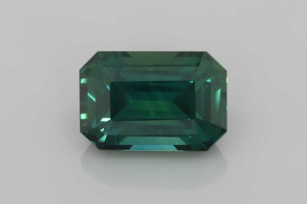 Szafir 5,23 ct, morski, szlif szmaragdowy