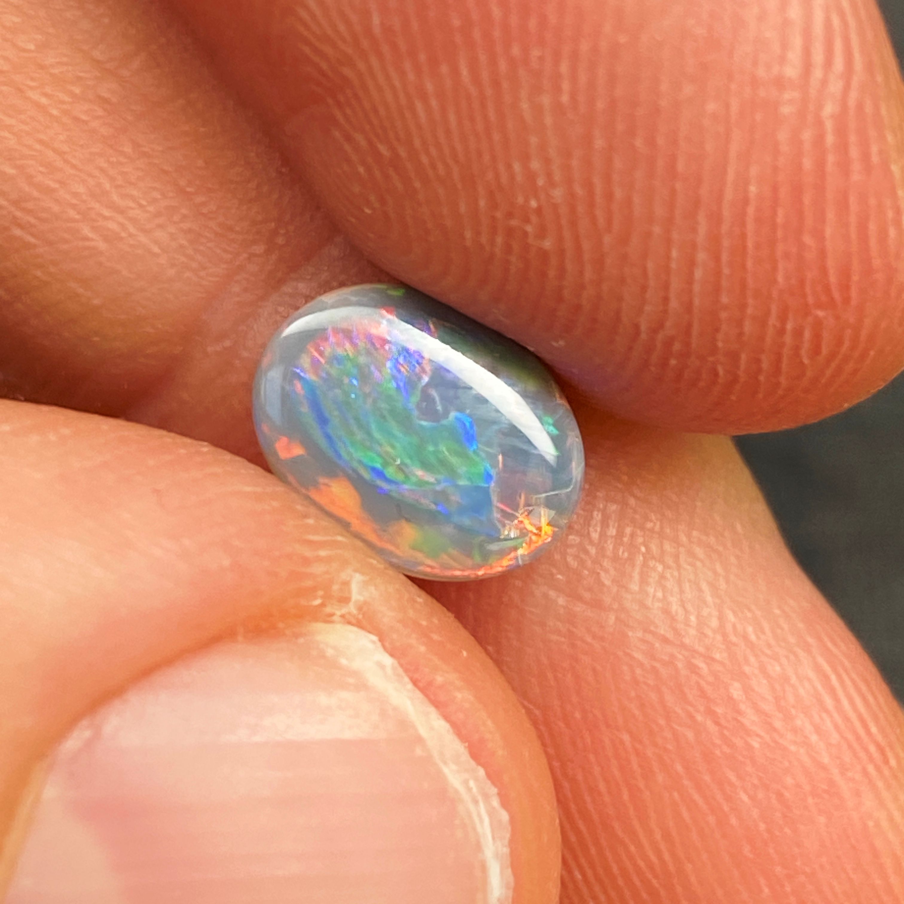 OPAL FACETED 1.12ct GRAY Grey EC AUSTRALIA NONE