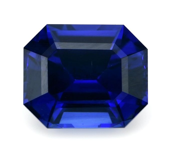 Szafir 1,19 ct, niebieski, szlif szmaragdowy