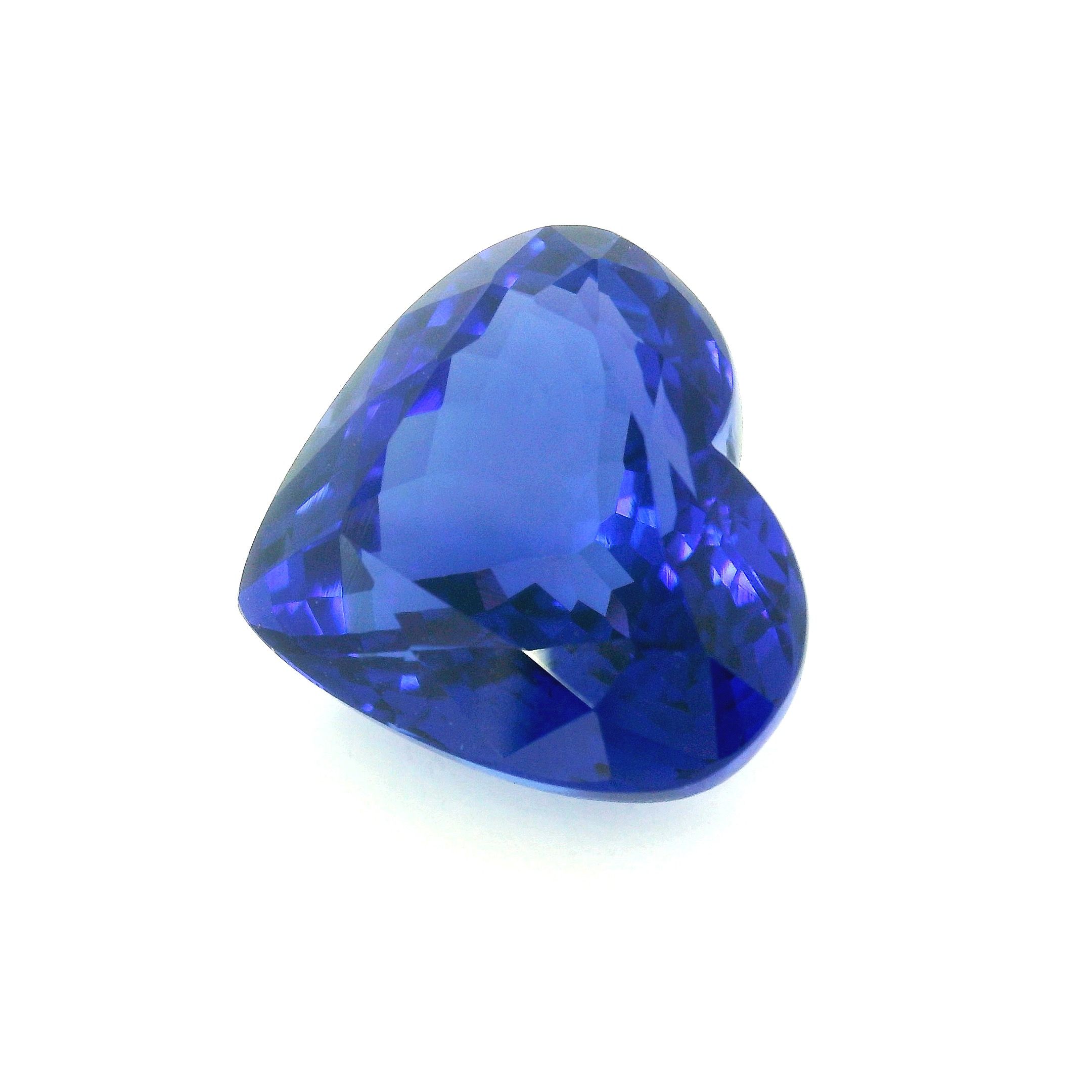 Tanzanit 9,91 ct, niebieski, szlif serce