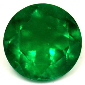 Szmaragd 1,03 ct, zielony, szlif okrągły