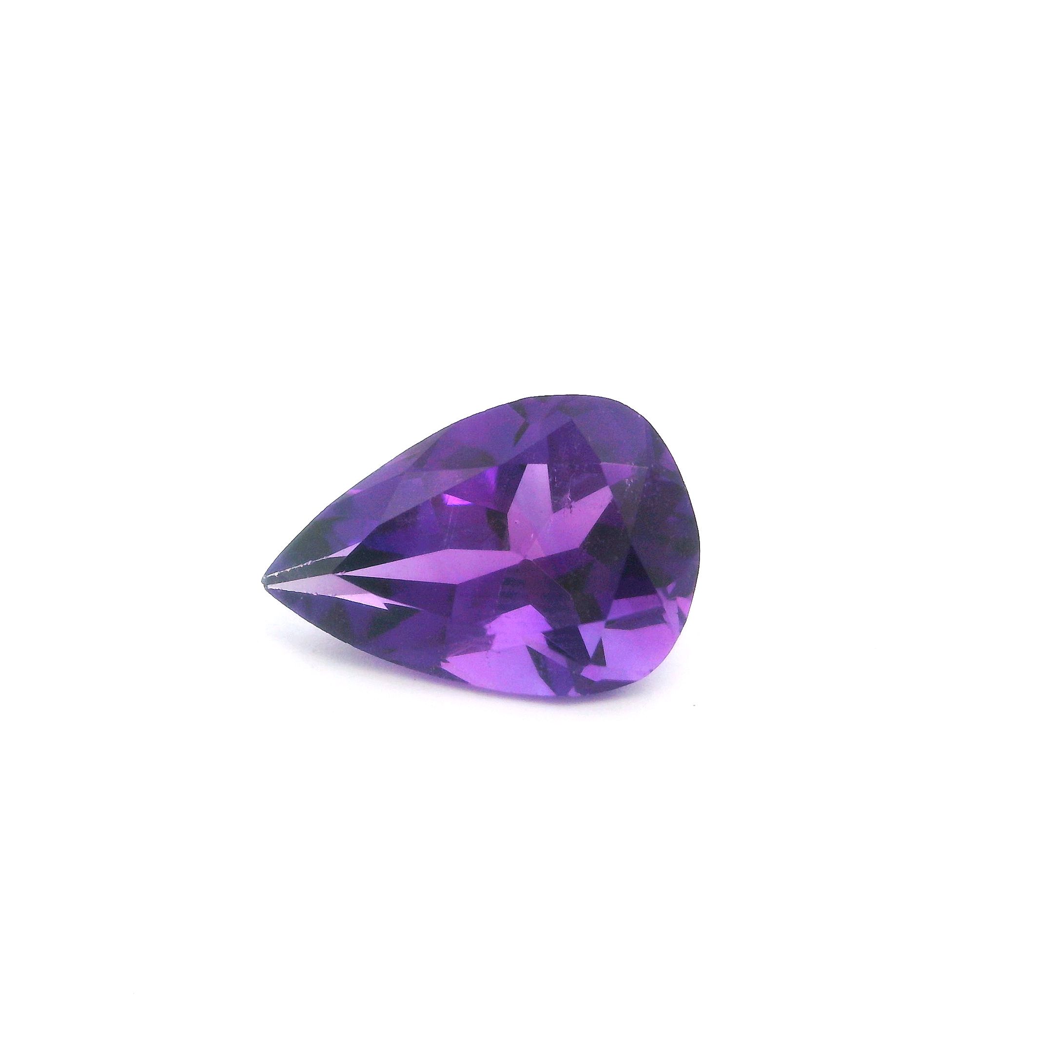Ametyst 2,51 ct, purpurowy, szlif gruszka
