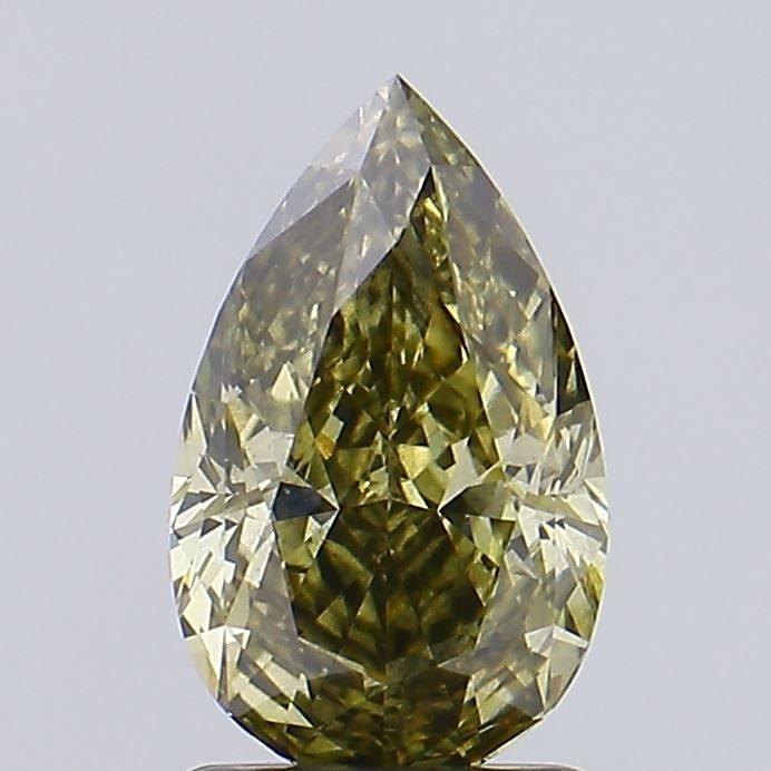 1.32 CT Fancy Gray Yellow PEAR