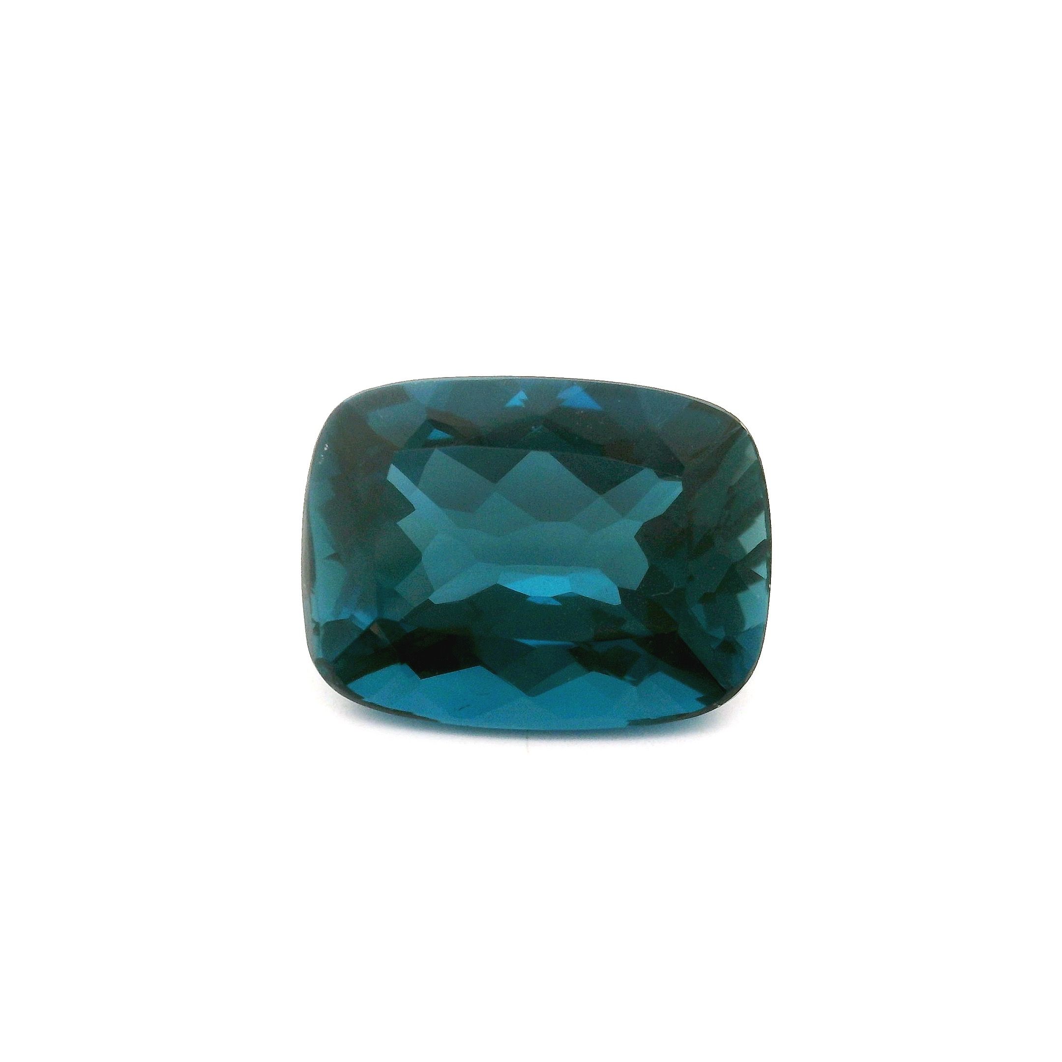 Topaz 12,40 ct, niebieski, szlif cushion