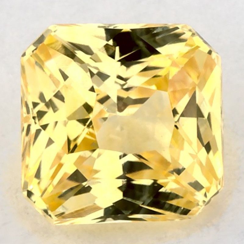 Szafir 1,11 ct, żółty, szlif radiant