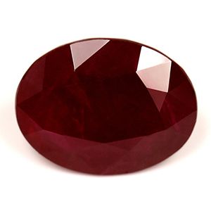 Rubin 3,84 ct, czerwony, szlif owalny