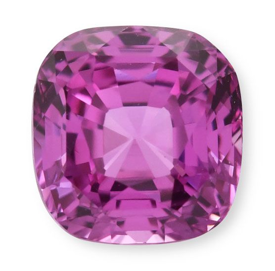 Szafir 1,59 ct, różowy, szlif cushion