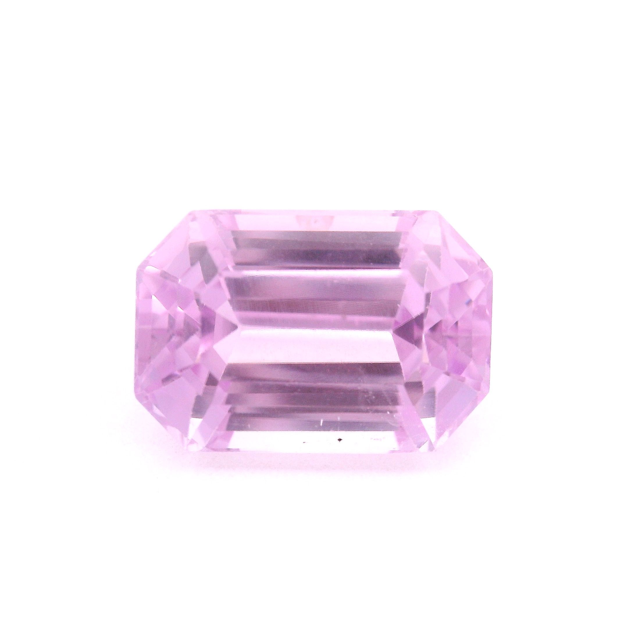 Kunzyt 8,71 ct, różowy, szlif ośmiokątny
