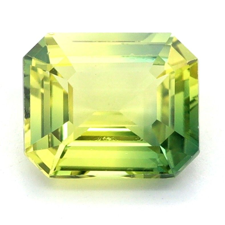 Szafir 1,06 ct, wielobarwny, szlif szmaragdowy