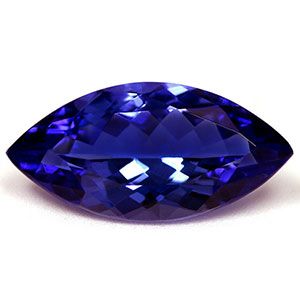 Tanzanit 2,90 ct, niebieski, szlif markiza