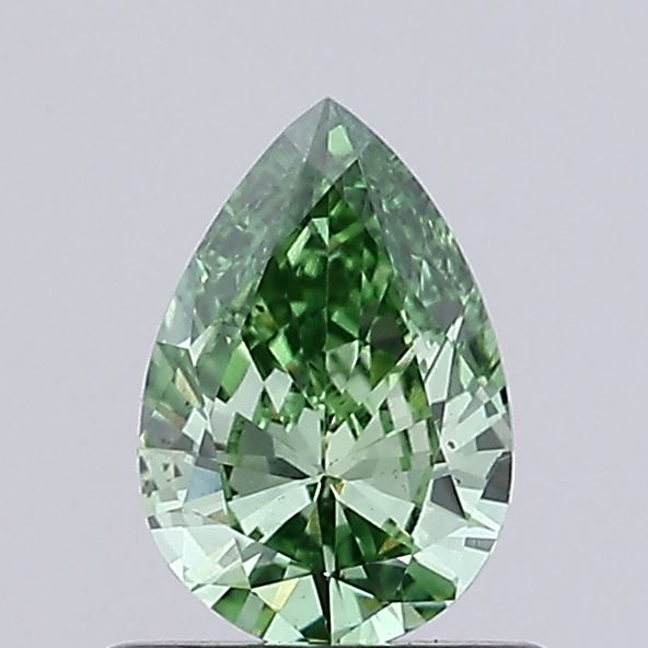 0.59 CT Fancy Vivid Green PEAR
