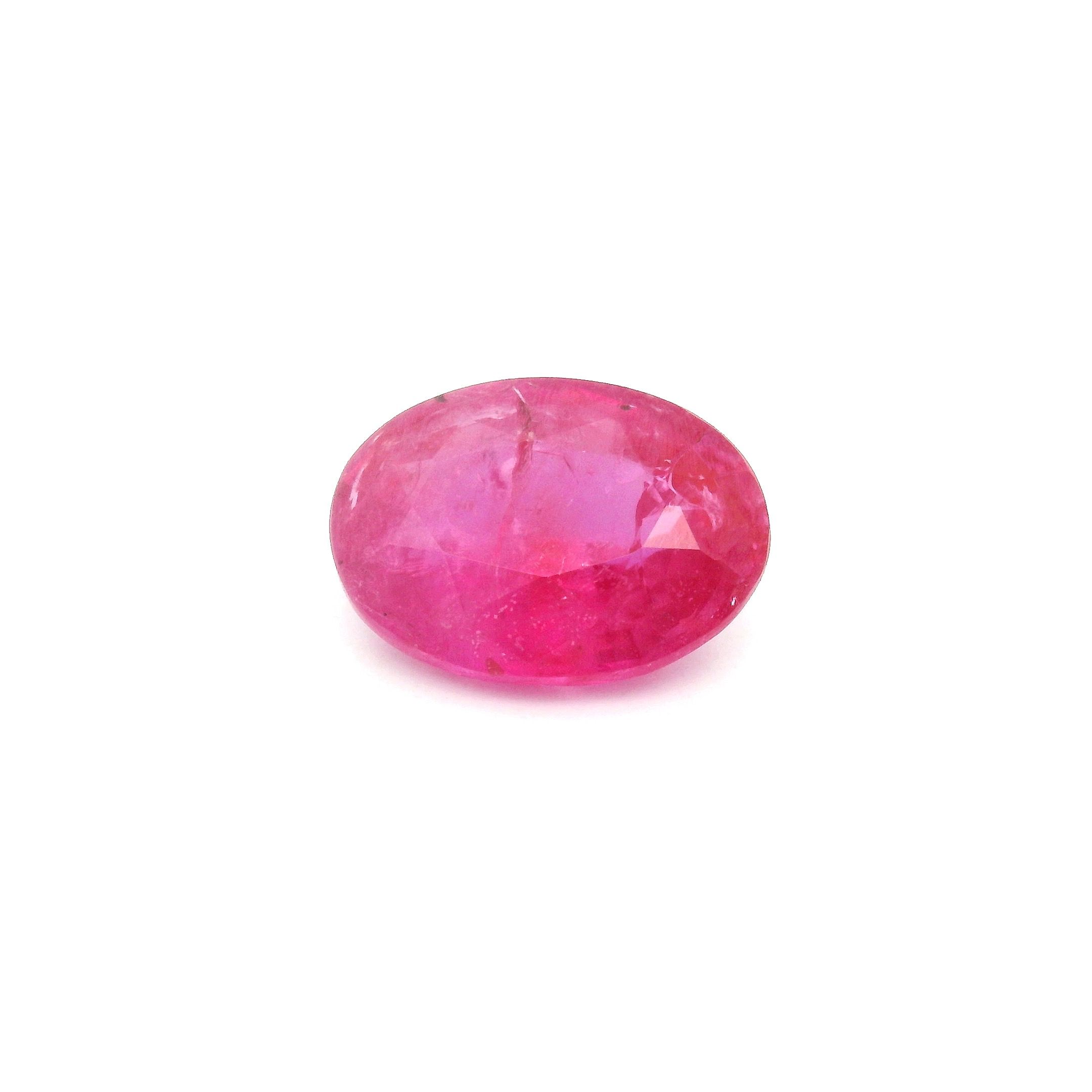 RUBY FACETED 2.71ct RED Medium Intense MI MOZAMBIQUE HEATED
