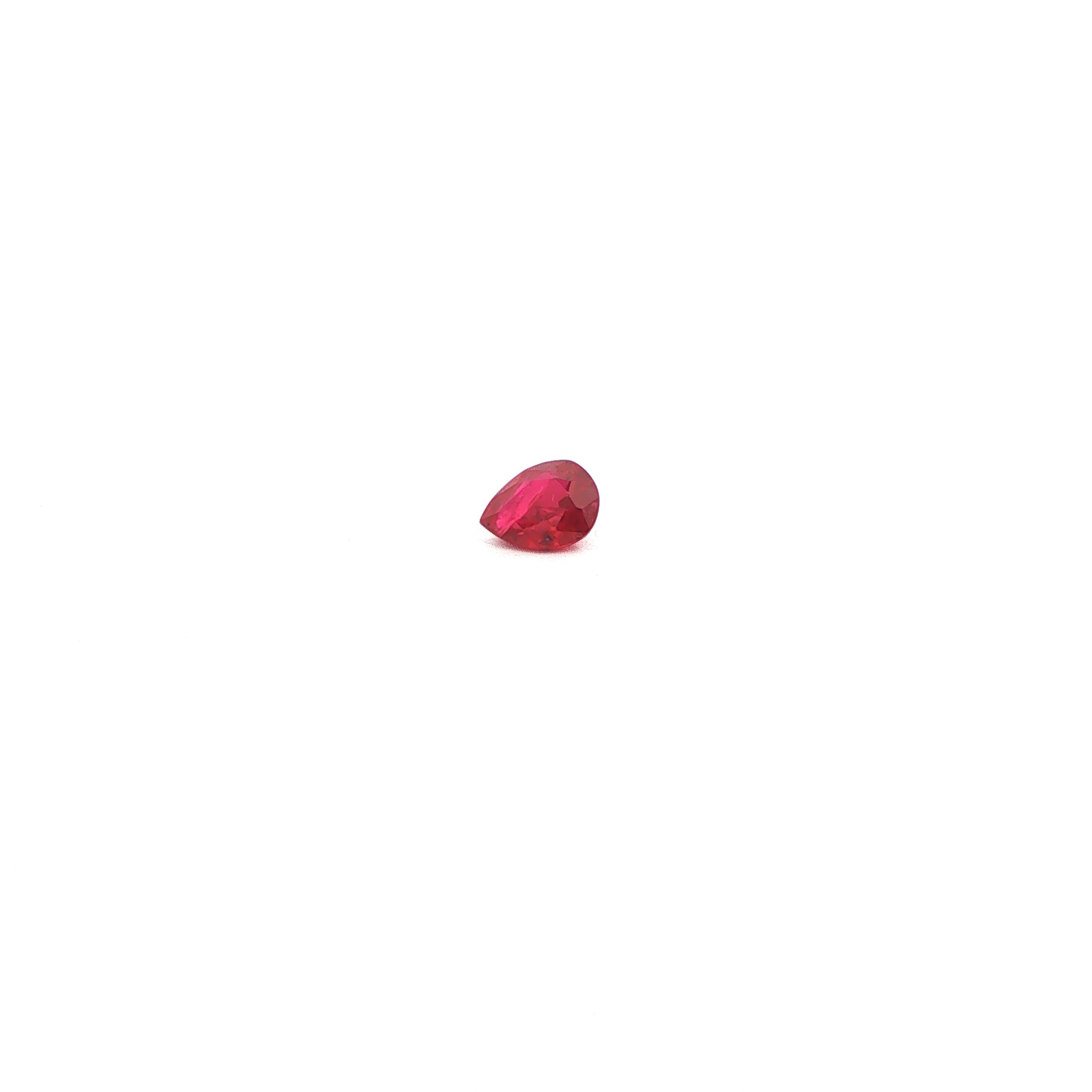 0.37 ct Pear ruby