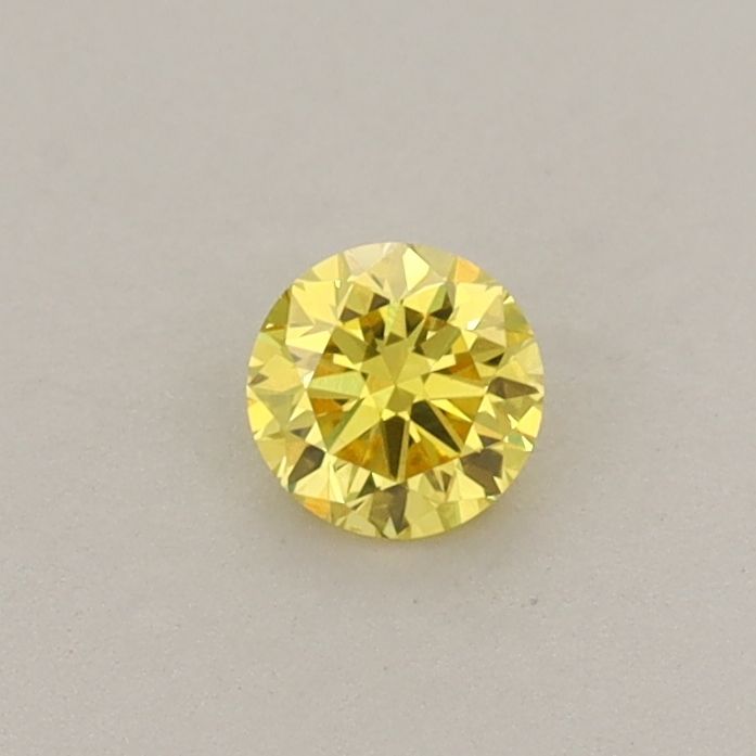 0.22 CT Fancy Vivid Yellow ROUND