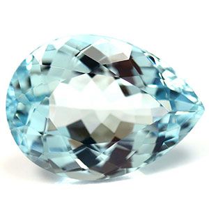 Akwamaryn 4,74 ct, niebieski, szlif gruszka